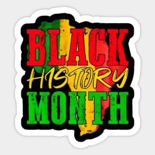 Black History Is American History Patriotic African American Sticker